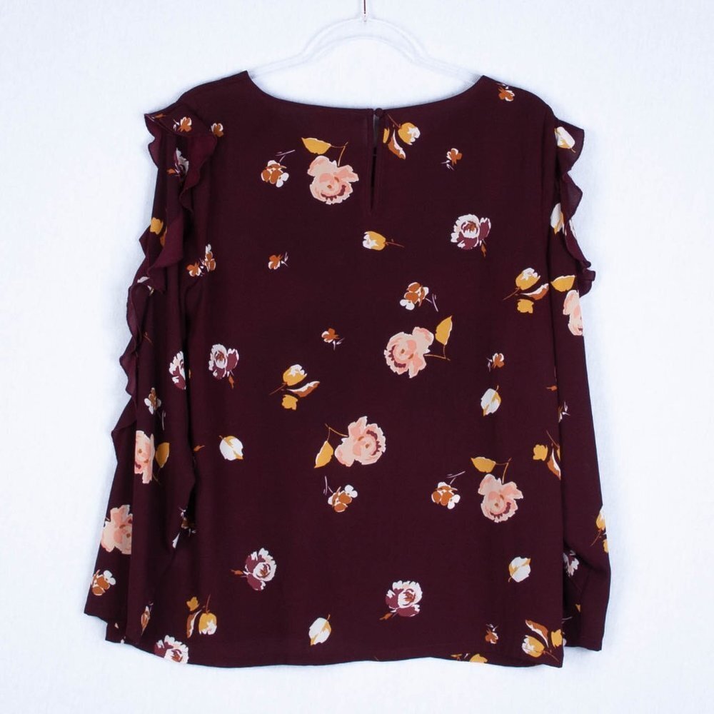 1. State Floral Ruffle‎ Blouse Size Medium - Picture 8 of 8